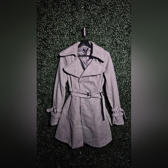 Manifesto Jackets & Blazers - Vintage Women's Gray Trench Coat